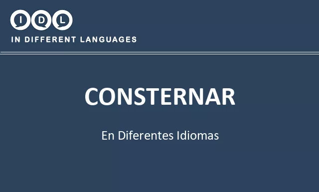 Consternar en diferentes idiomas - Imagen