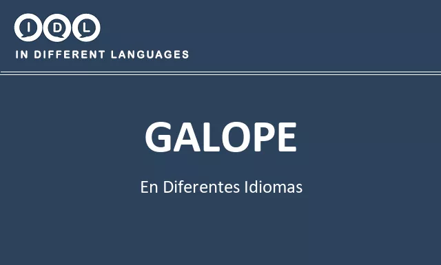Galope en diferentes idiomas - Imagen