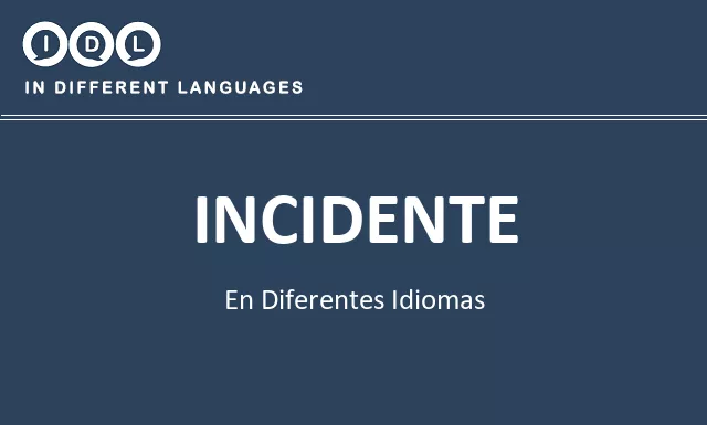 Incidente en diferentes idiomas - Imagen
