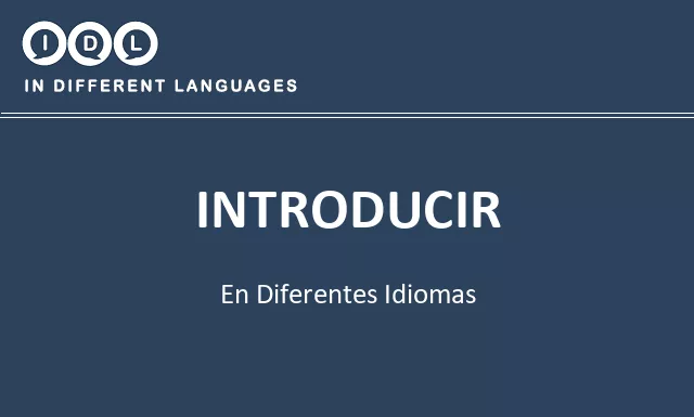 Introducir en diferentes idiomas - Imagen