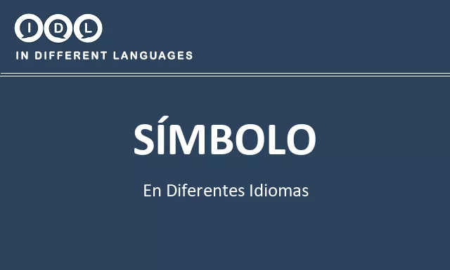 Símbolo en diferentes idiomas - Imagen