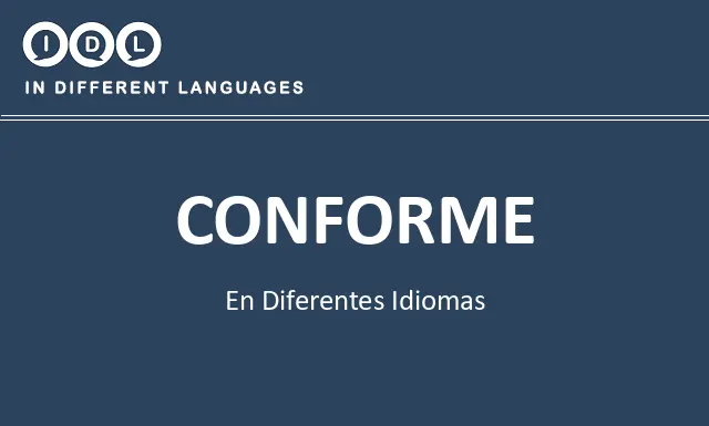 Conforme en diferentes idiomas - Imagen