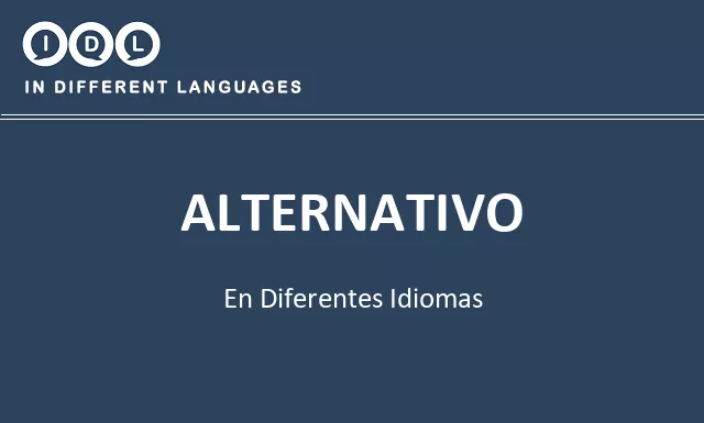 Alternativo en diferentes idiomas - Imagen