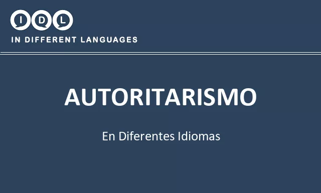 Autoritarismo en diferentes idiomas - Imagen