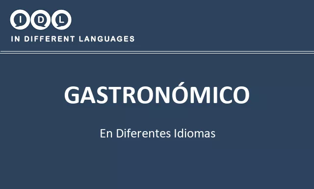 Gastronómico en diferentes idiomas - Imagen
