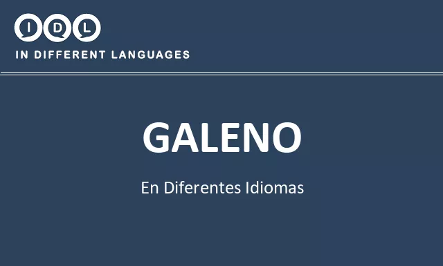 Galeno en diferentes idiomas - Imagen