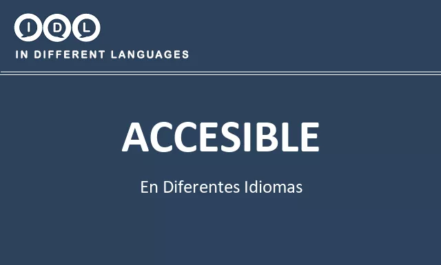 Accesible en diferentes idiomas - Imagen