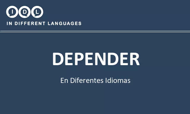Depender en diferentes idiomas - Imagen