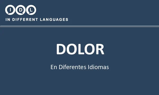 Dolor en diferentes idiomas - Imagen