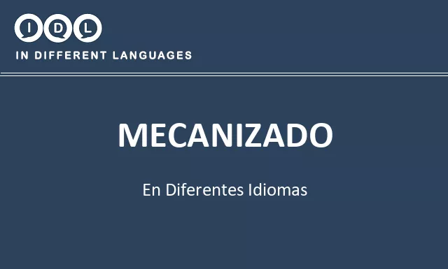 Mecanizado en diferentes idiomas - Imagen