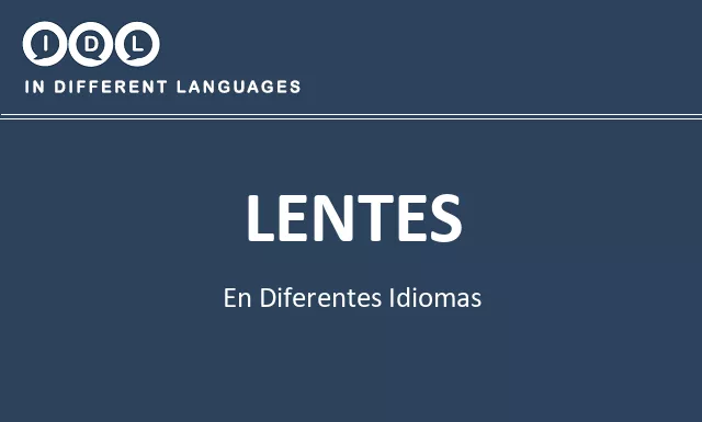 Lentes en diferentes idiomas - Imagen