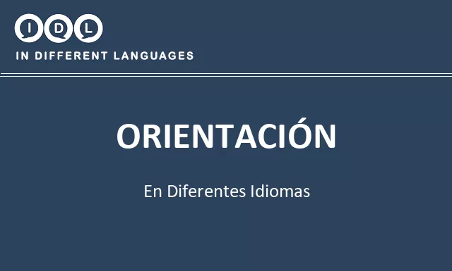 Orientación en diferentes idiomas - Imagen