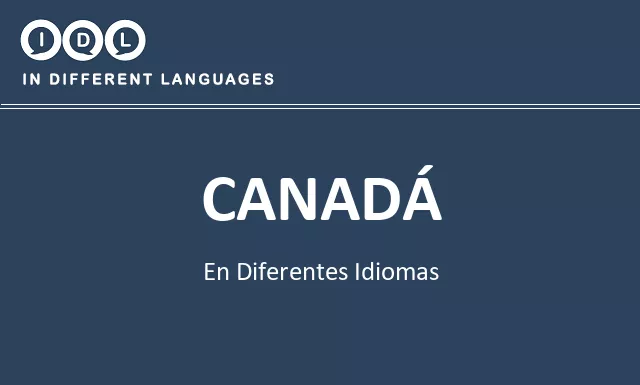 Canadá en diferentes idiomas - Imagen
