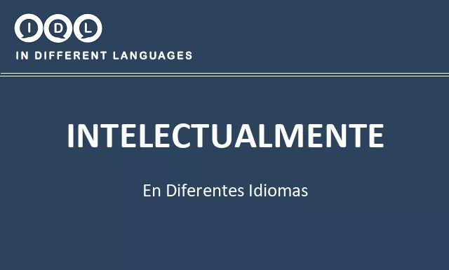 Intelectualmente en diferentes idiomas - Imagen