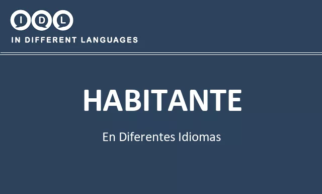 Habitante en diferentes idiomas - Imagen