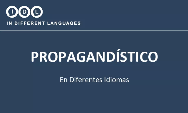 Propagandístico en diferentes idiomas - Imagen