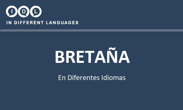 Bretaña en diferentes idiomas - Imagen