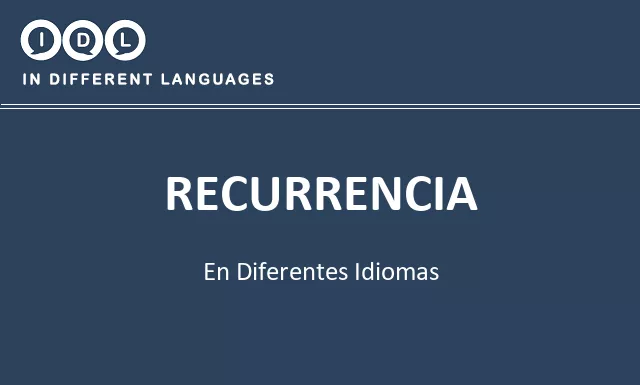 Recurrencia en diferentes idiomas - Imagen