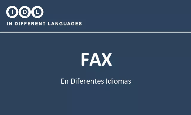 Fax en diferentes idiomas - Imagen