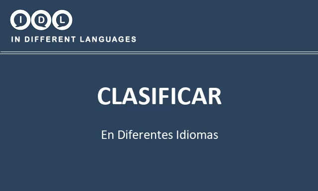 Clasificar en diferentes idiomas - Imagen