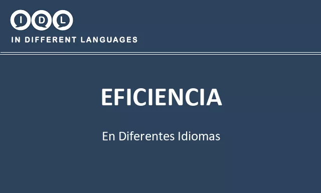 Eficiencia en diferentes idiomas - Imagen