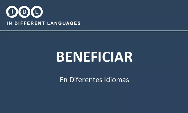 Beneficiar en diferentes idiomas - Imagen