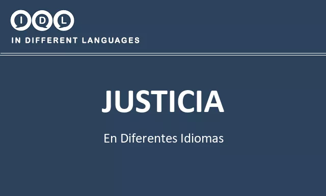 Justicia en diferentes idiomas - Imagen
