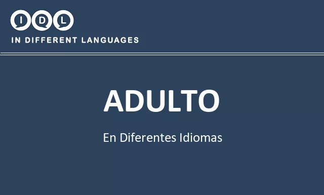 Adulto en diferentes idiomas - Imagen