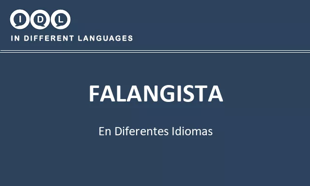Falangista en diferentes idiomas - Imagen