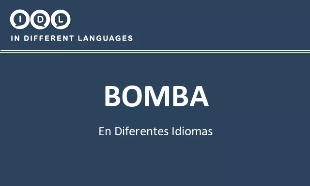 Bomba en diferentes idiomas - Imagen
