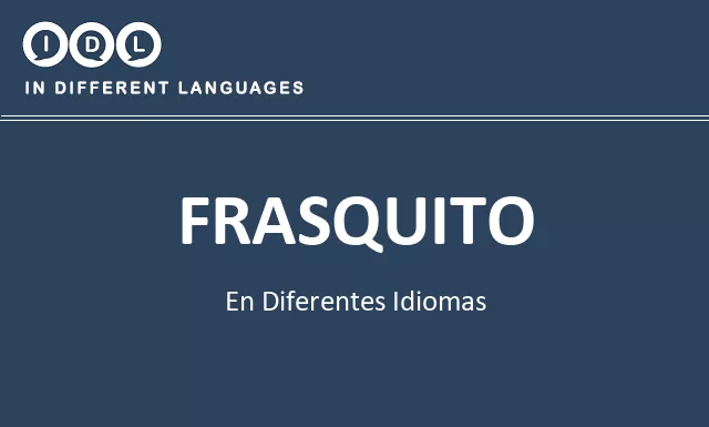 Frasquito en diferentes idiomas - Imagen