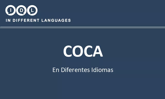 Coca en diferentes idiomas - Imagen