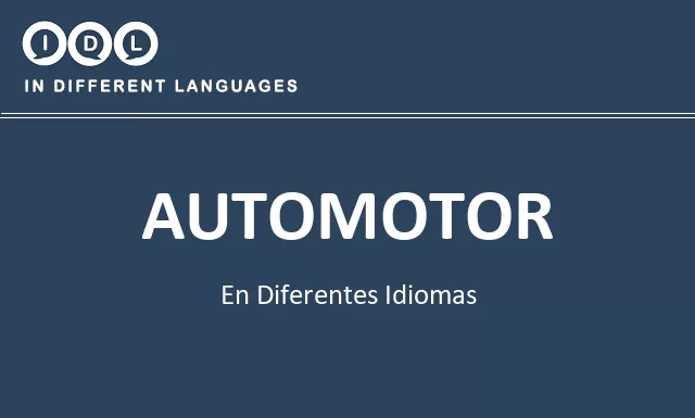 Automotor en diferentes idiomas - Imagen