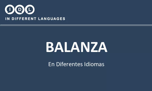 Balanza en diferentes idiomas - Imagen
