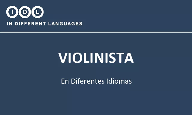 Violinista en diferentes idiomas - Imagen
