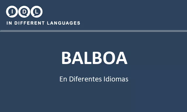 Balboa en diferentes idiomas - Imagen