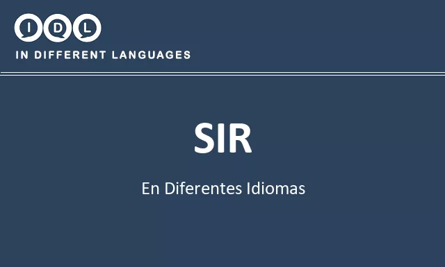 Sir en diferentes idiomas - Imagen