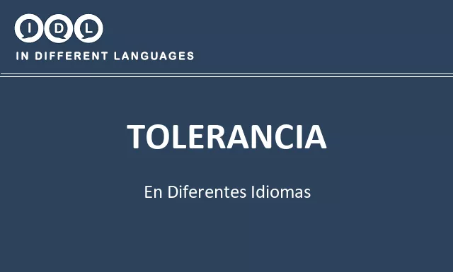 Tolerancia en diferentes idiomas - Imagen