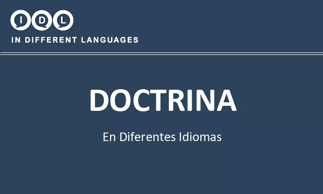 Doctrina en diferentes idiomas - Imagen
