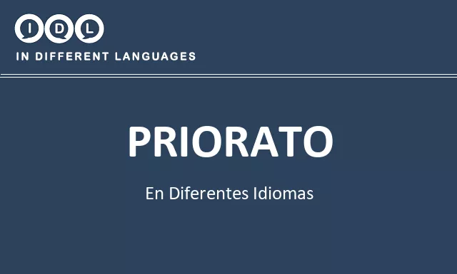 Priorato en diferentes idiomas - Imagen