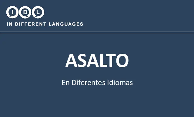 Asalto en diferentes idiomas - Imagen