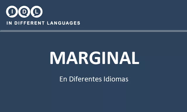 Marginal en diferentes idiomas - Imagen