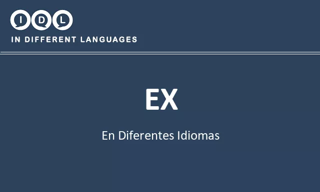Ex en diferentes idiomas - Imagen