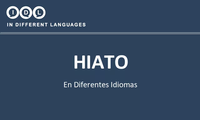 Hiato en diferentes idiomas - Imagen