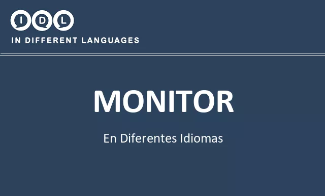 Monitor en diferentes idiomas - Imagen