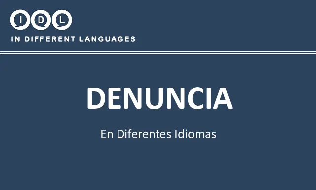 Denuncia en diferentes idiomas - Imagen