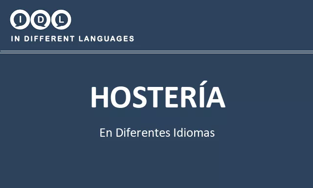 Hostería en diferentes idiomas - Imagen