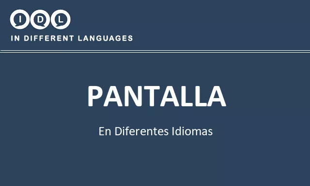 Pantalla en diferentes idiomas - Imagen
