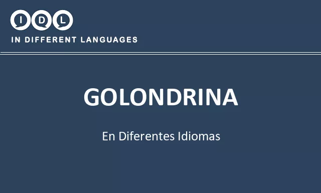 Golondrina en diferentes idiomas - Imagen