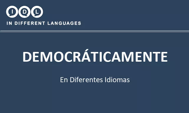 Democráticamente en diferentes idiomas - Imagen